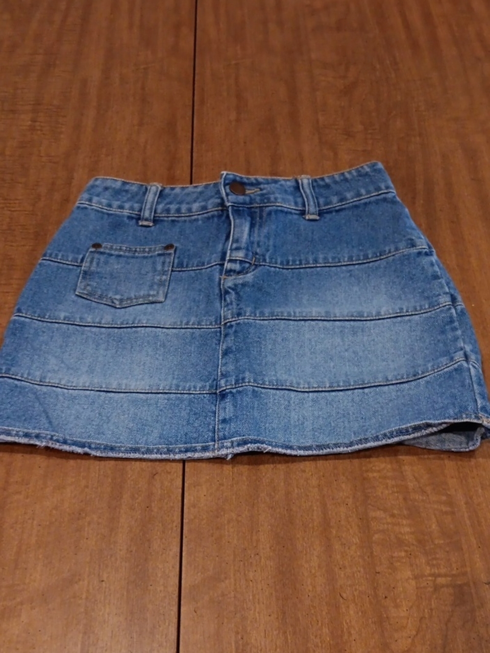 Classic Blue Denim Mini Skirt - Kids Casual A-Line
